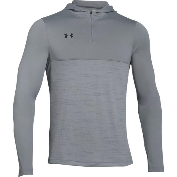 UNDER ARMOUR Mens Stripe Tech 1/4 Zip PulloverBlack/Gray1287617 001NWT 