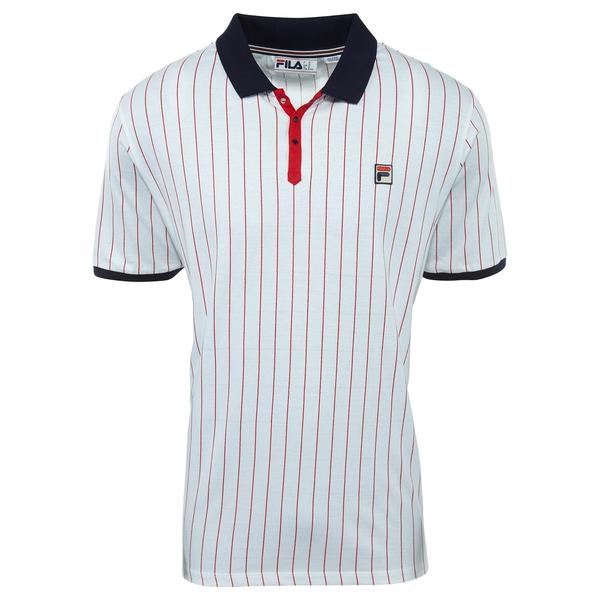 Fila Men's Core Heritage BB1 Polo- Peacoat Blue, Red, White LM161RM5-100